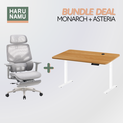 MONARCH x ASTERIA Standing Desk and Chair Bundle