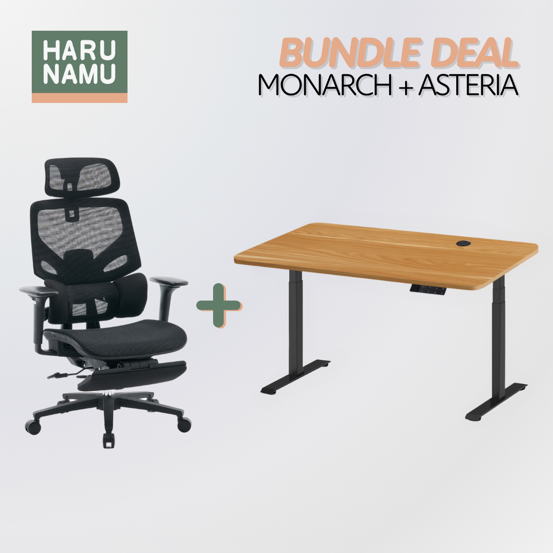 MONARCH x ASTERIA Standing Desk and Chair Bundle