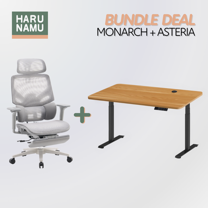 MONARCH x ASTERIA Standing Desk and Chair Bundle