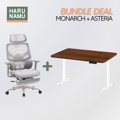 MONARCH x ASTERIA Standing Desk and Chair Bundle