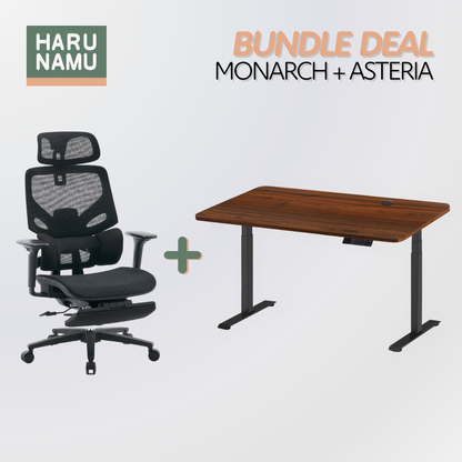 MONARCH x ASTERIA Standing Desk and Chair Bundle