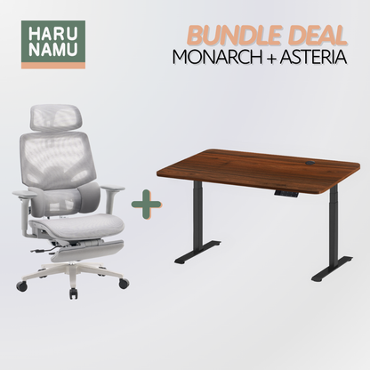 MONARCH x ASTERIA Standing Desk and Chair Bundle