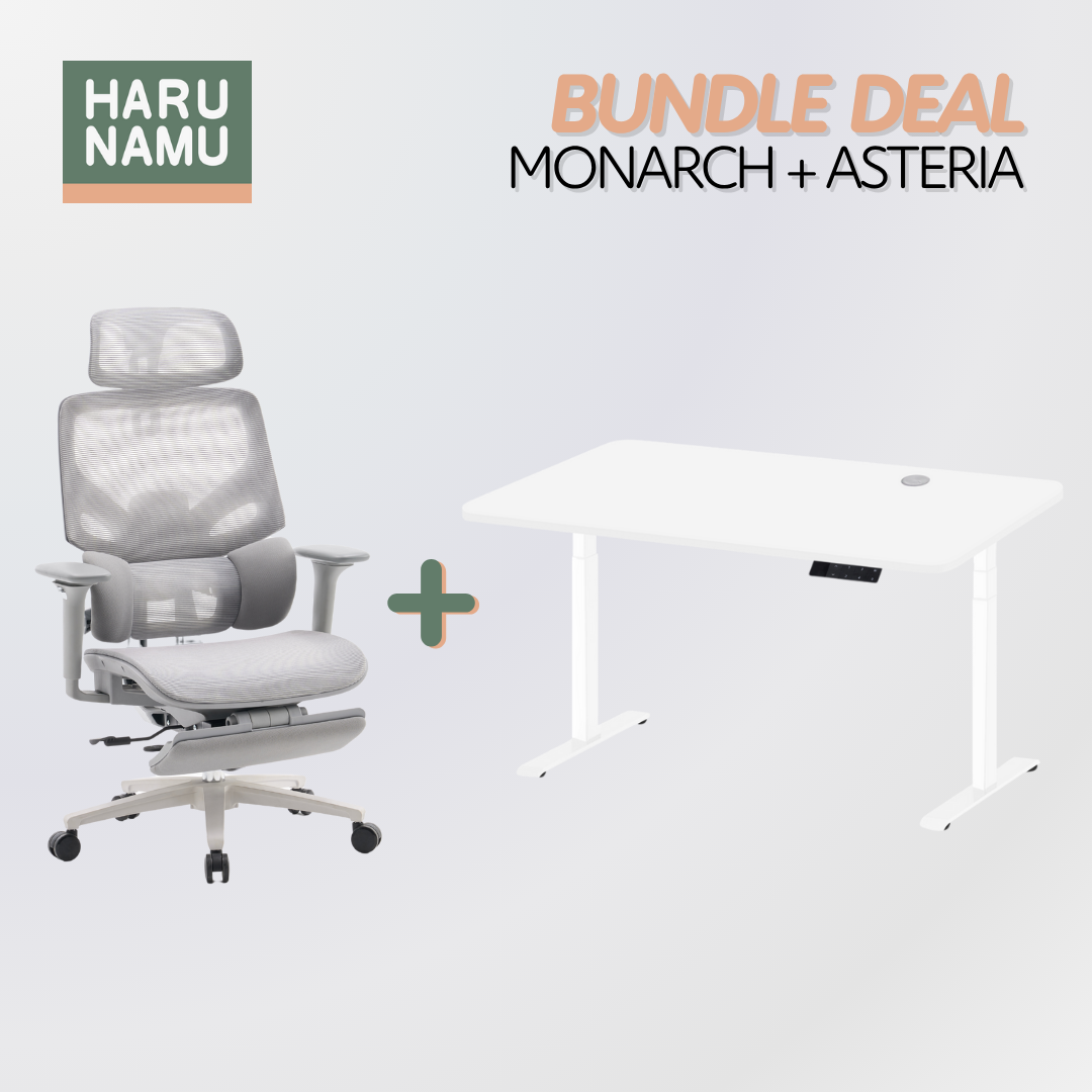 MONARCH x ASTERIA Standing Desk and Chair Bundle