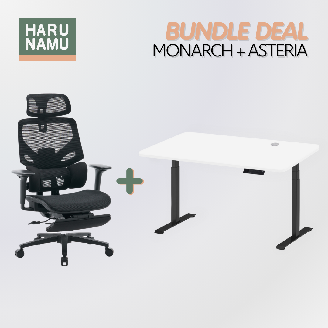MONARCH x ASTERIA Standing Desk and Chair Bundle