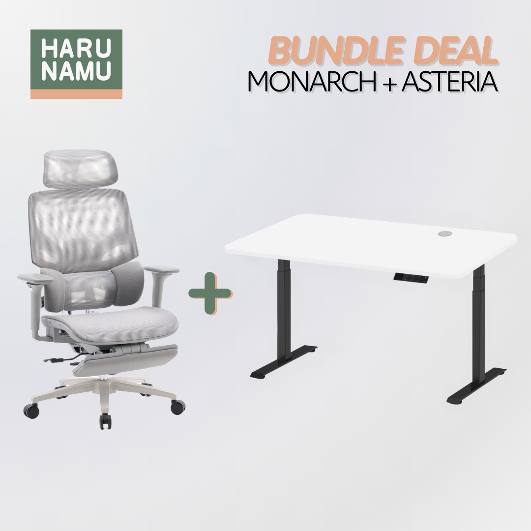 MONARCH x ASTERIA Standing Desk and Chair Bundle