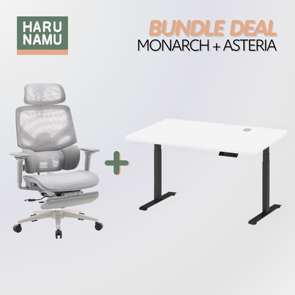 MONARCH x ASTERIA Standing Desk and Chair Bundle