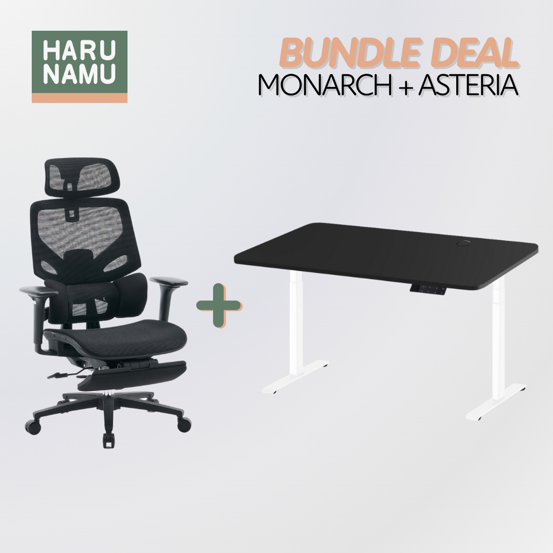 MONARCH x ASTERIA Standing Desk and Chair Bundle
