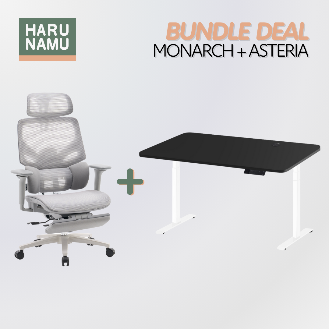MONARCH x ASTERIA Standing Desk and Chair Bundle