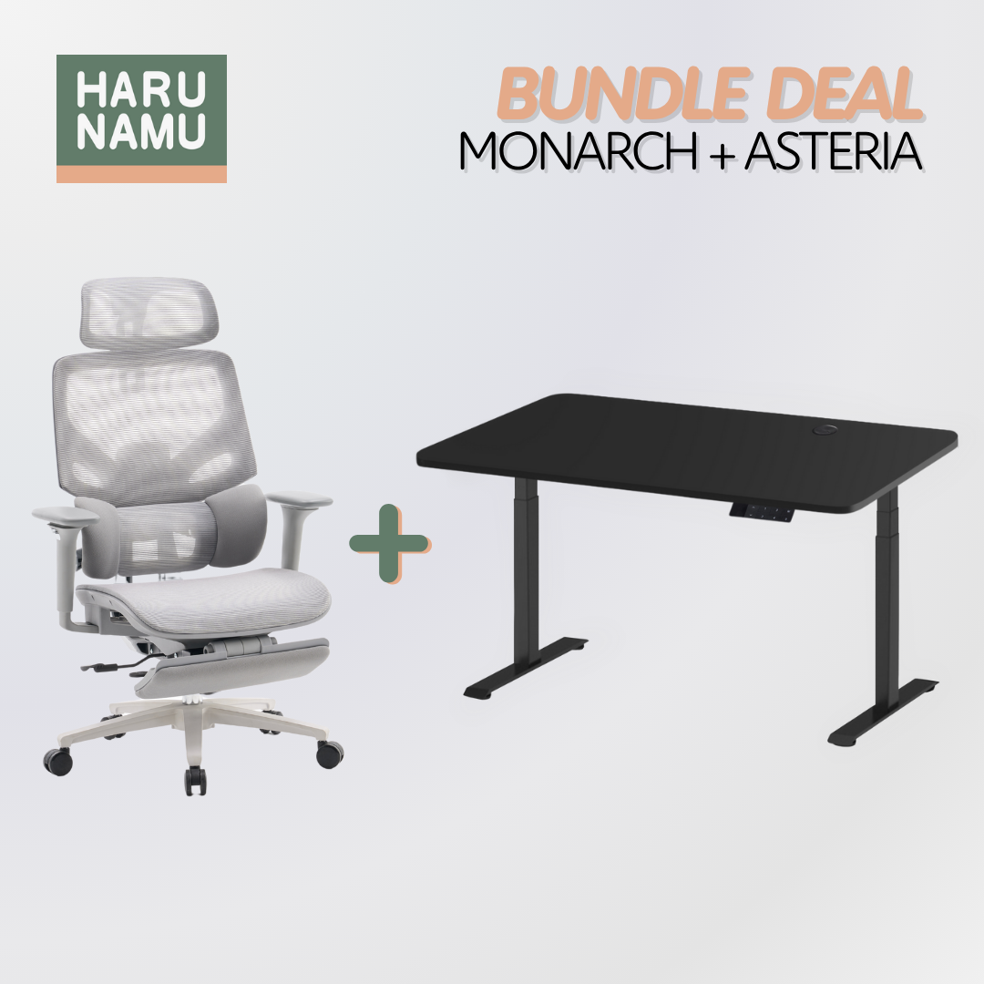 MONARCH x ASTERIA Standing Desk and Chair Bundle