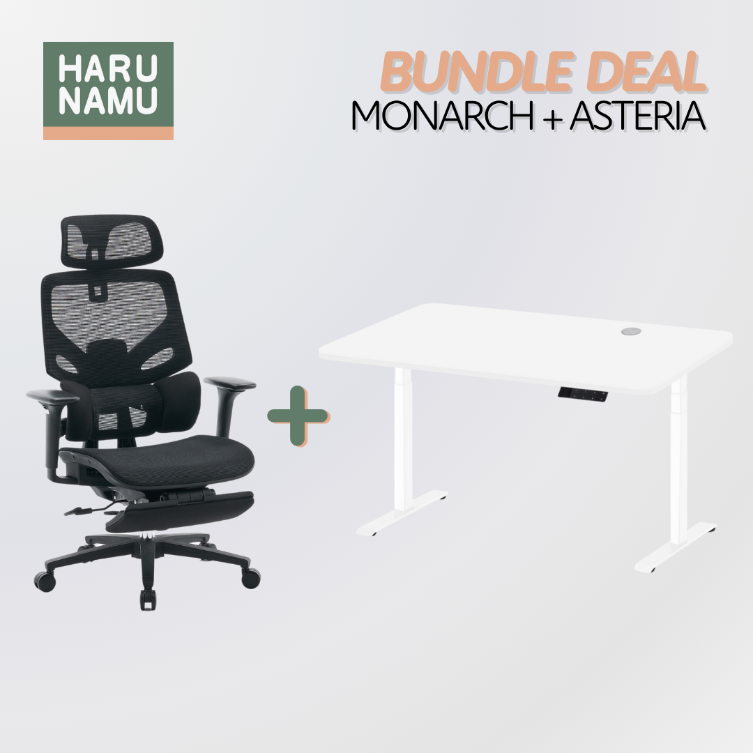 MONARCH x ASTERIA Standing Desk and Chair Bundle