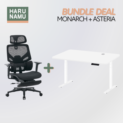 MONARCH x ASTERIA Standing Desk and Chair Bundle