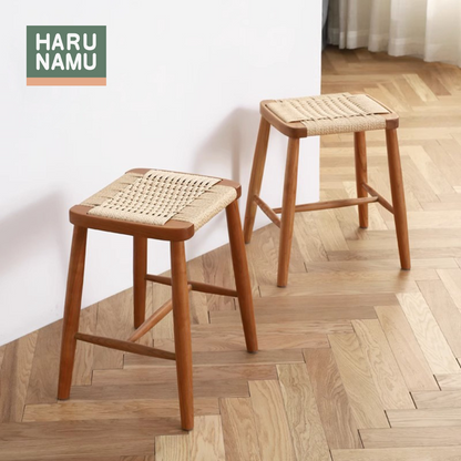 ORU Solid Wood Weave Stool
