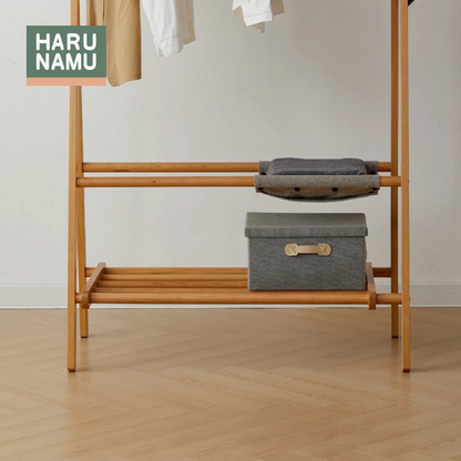 SHIZEN Solid Wood Foldable Clothes Rack
