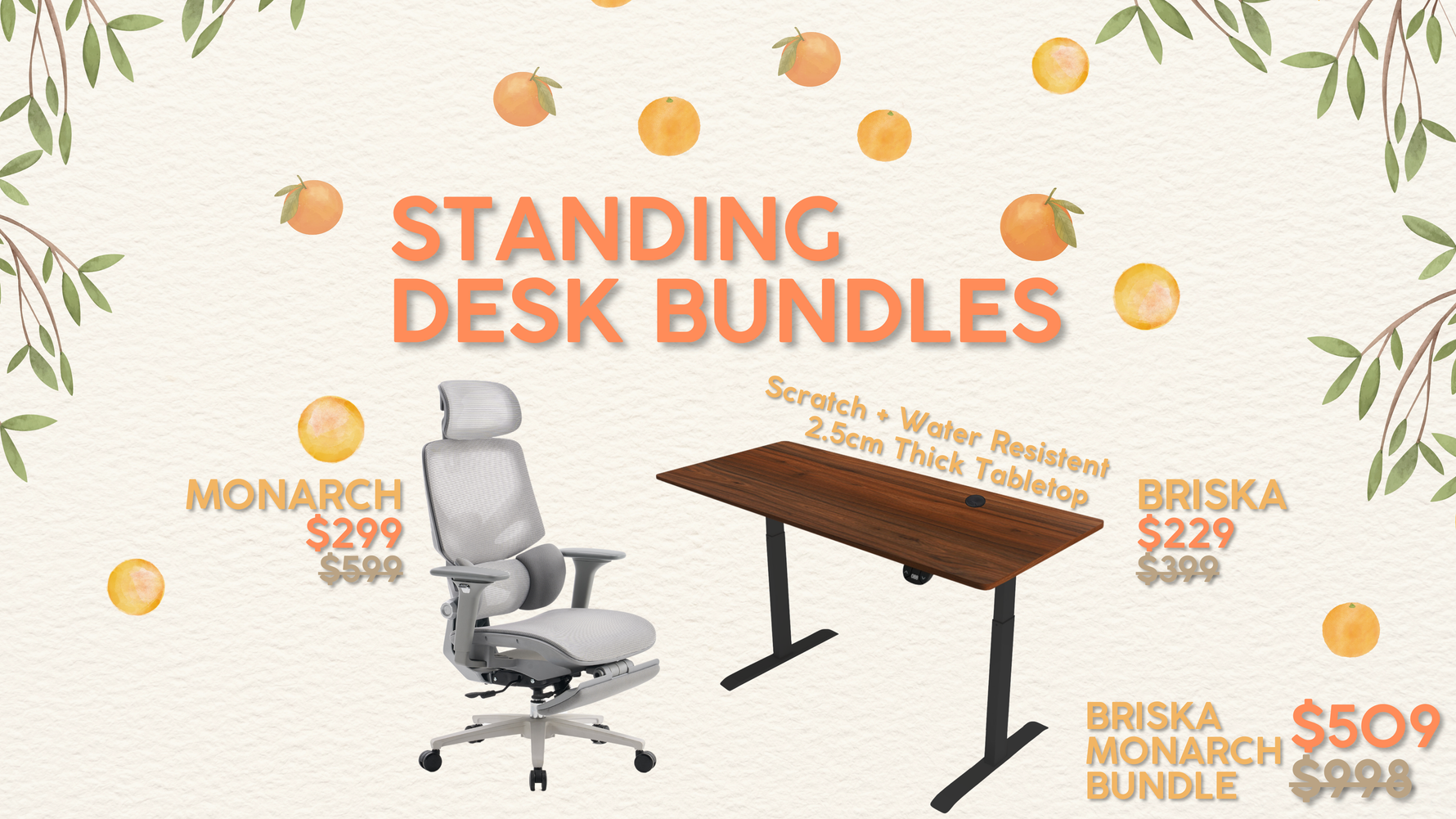 Standing Desk and Chair Bundles - Harunamu