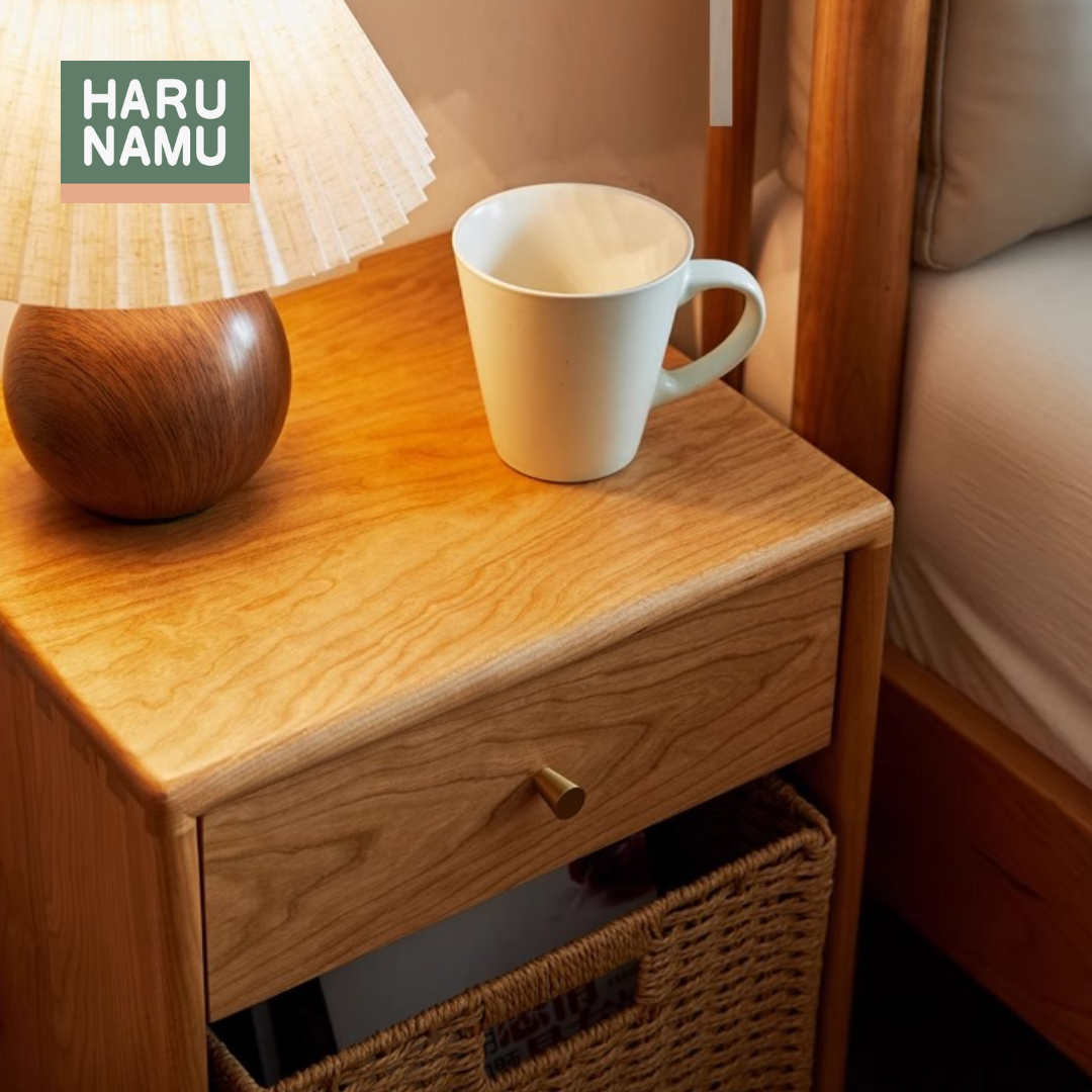 YUI Solid Wood Bedside Table
