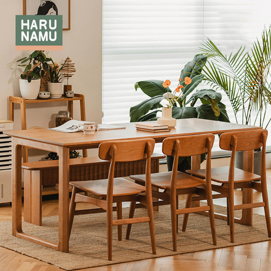 YŪDAINA Solid Wood Dining Table and Chairs